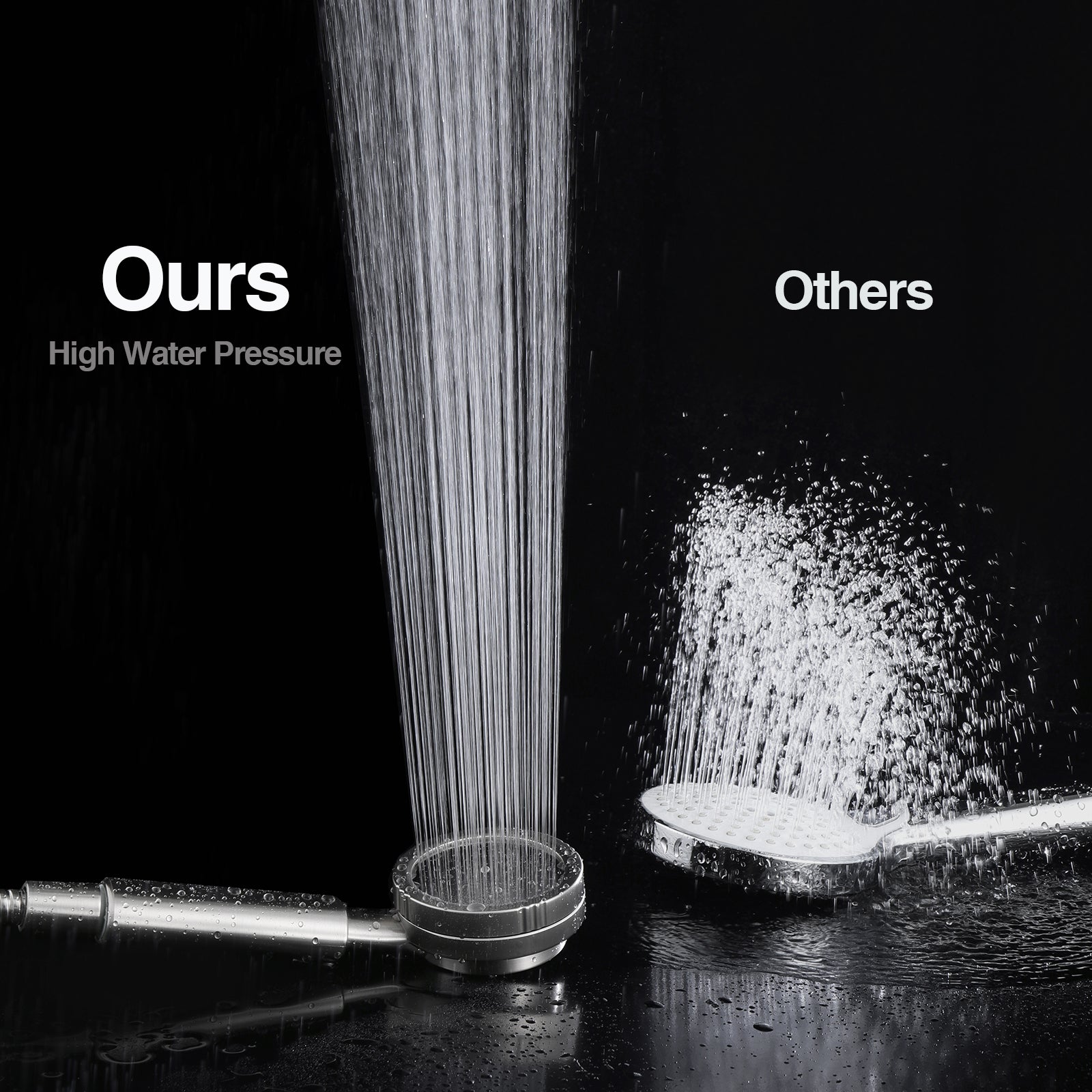 High Pressure Handheld Shower Head Kit, Handheld Shower with 60 Inch Hose and Bracket - 