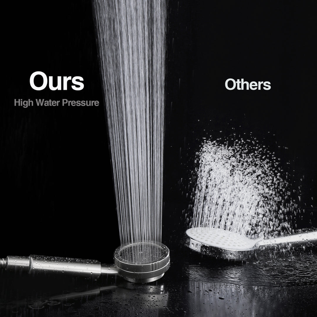 High Pressure Handheld Shower Head Kit, Handheld Shower with 60 Inch Hose and Bracket - 