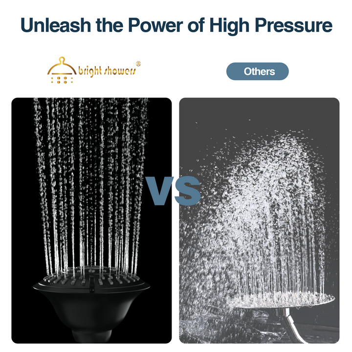 5-Spray Fixed Shower Head with Adjustable Angle