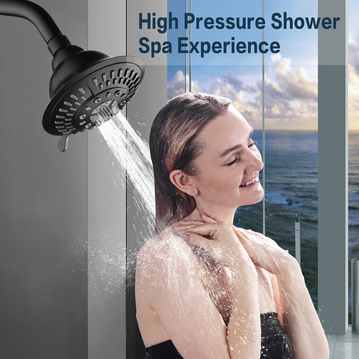 5-Spray Fixed Shower Head with Adjustable Angle