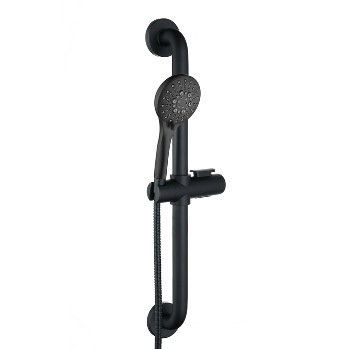 Stainless Steel Slide Bar Grab Rail Set #color_matte-black