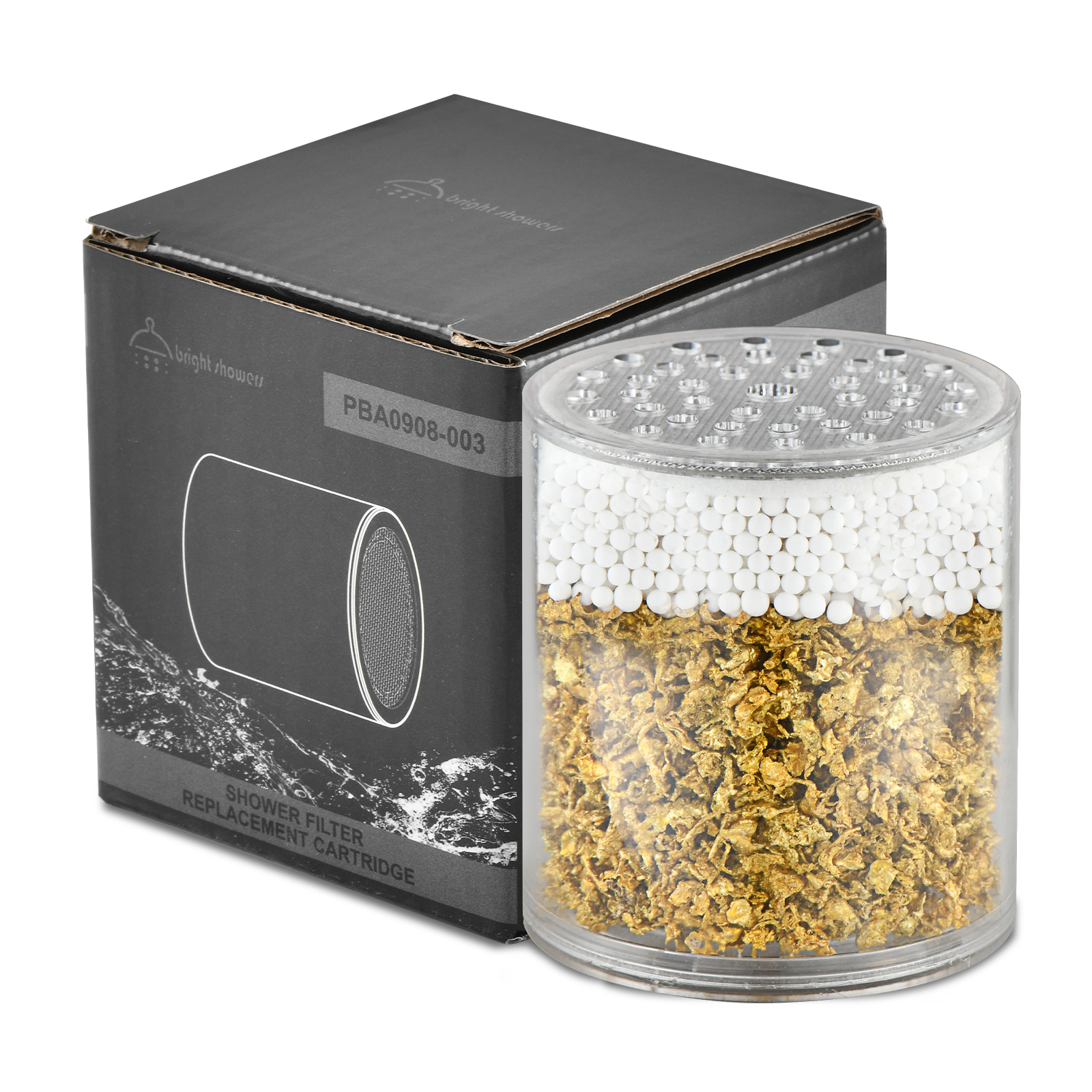 Bright Showers Replacement Shower Filter Cartridge, Multi-Stage Filtration for Shower Systems