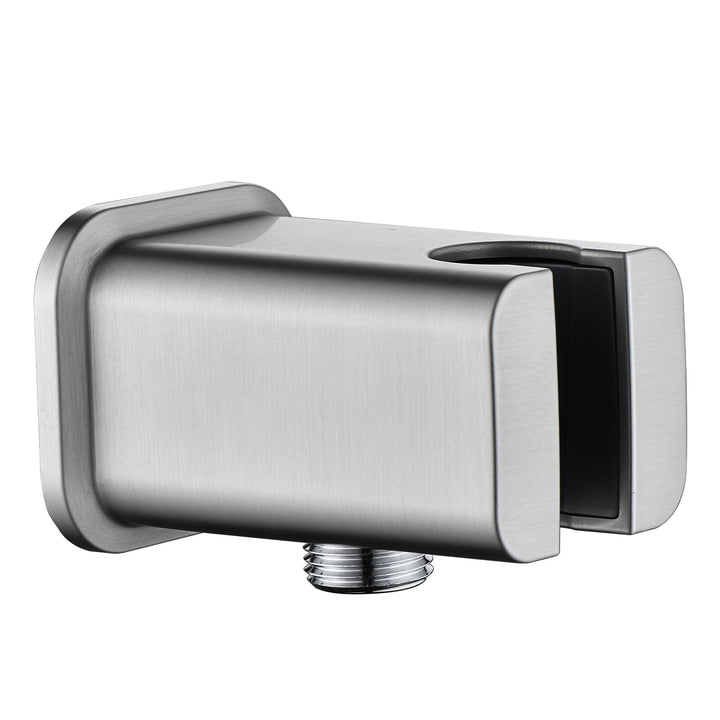 BRIGHT SHOWERS Wall Supply Elbow with Shower Head Bracket for Handheld Shower Head, Brass Core Wall Mounted Water Outlet, G1/2 Connector
