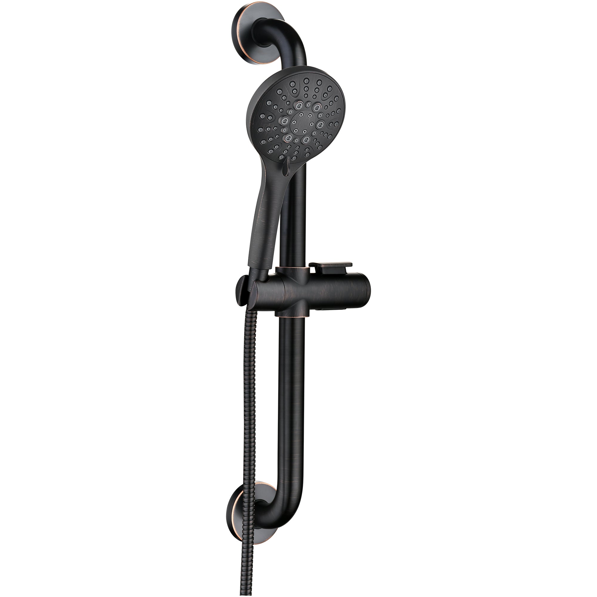 Stainless Steel Slide Bar Grab Rail Set #color_oil-rubbed-bronze