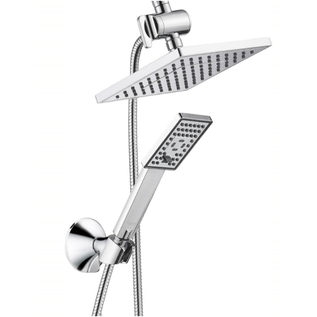 8-Inch Rainfall and Handheld Dual Shower Head Set with 3-Way
