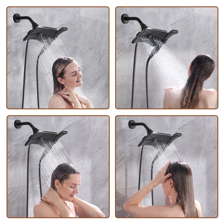 dual shower head combo #color_matte-black