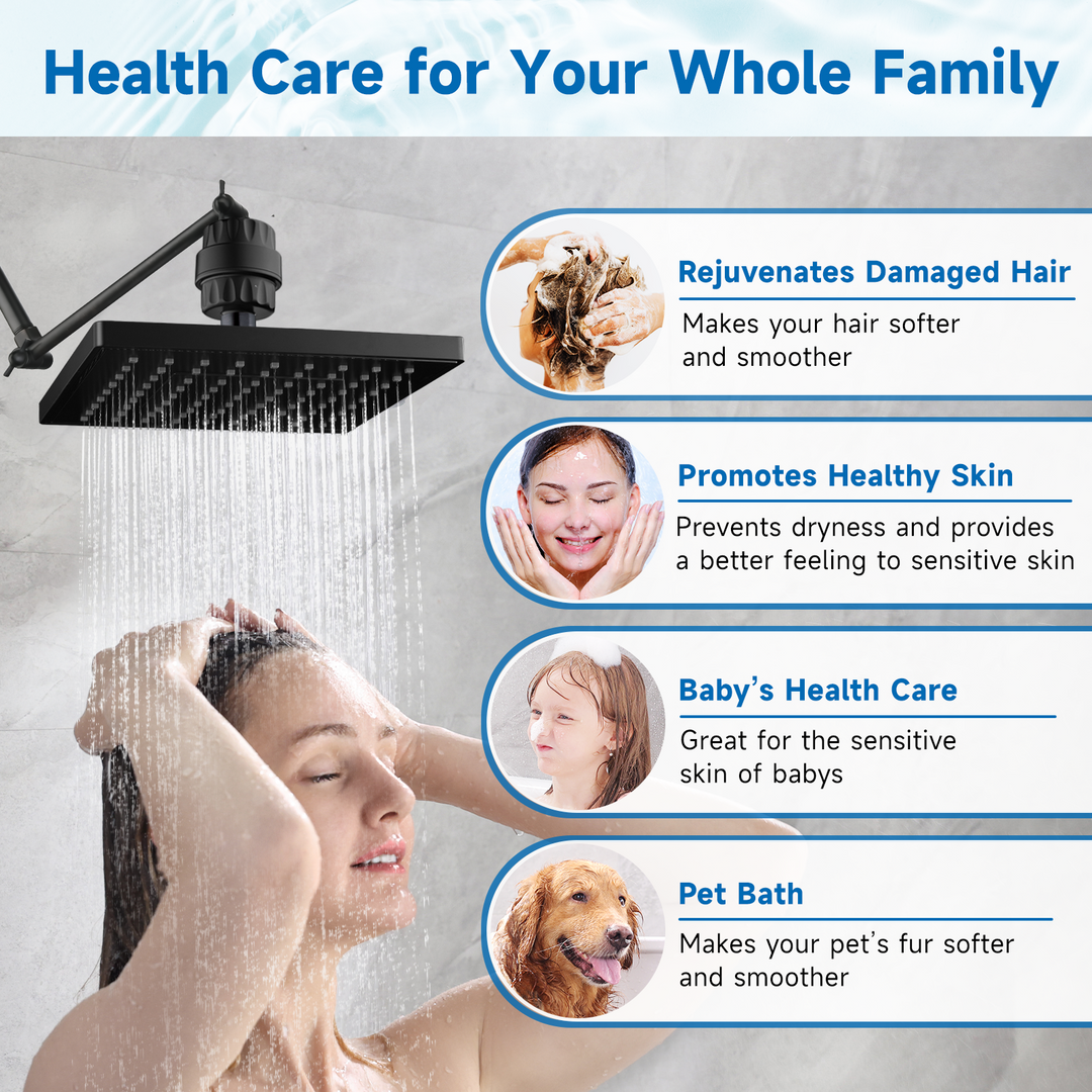 Universal Shower Filter with Multi-Stage Filtration