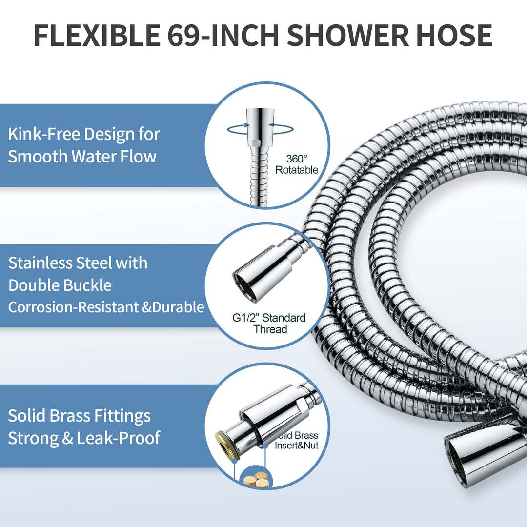 Stainless Steel Slide Bar Grab Rail Set #color_chrome