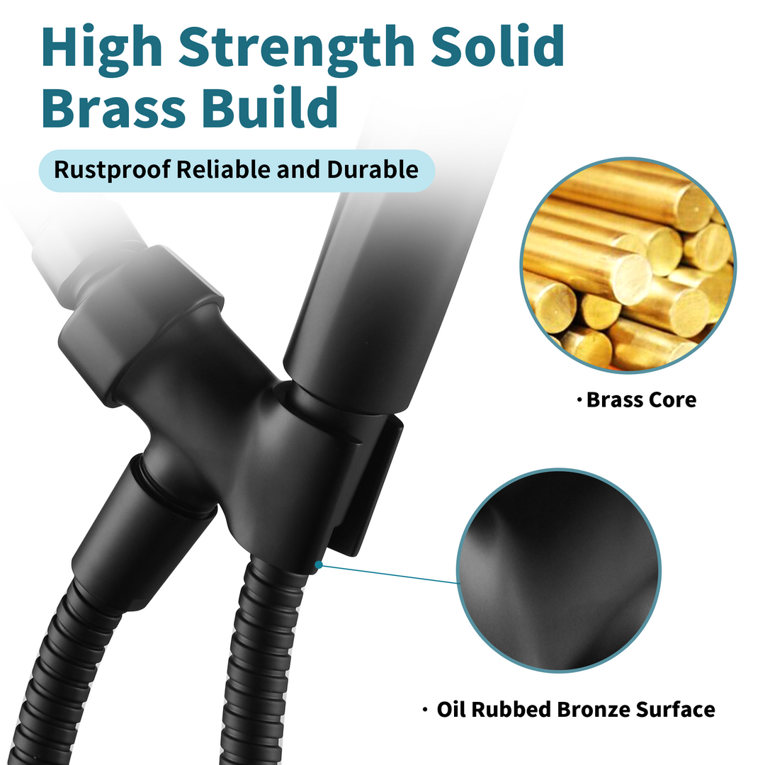 All Metal Shower Head Holder for Handheld Shower Head, Universal Bracket
