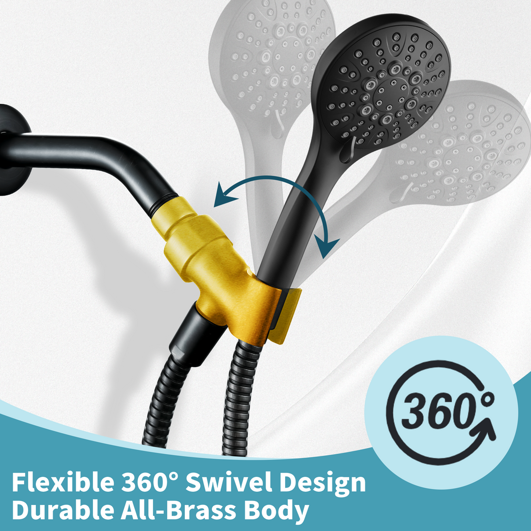 All Metal Shower Head Holder for Handheld Shower Head, Universal Bracket