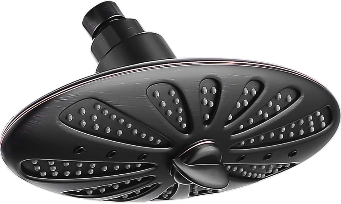 Rain Shower Head with Adjustable Brass Swivel Ball Joint, 2-Spray - brightshowers