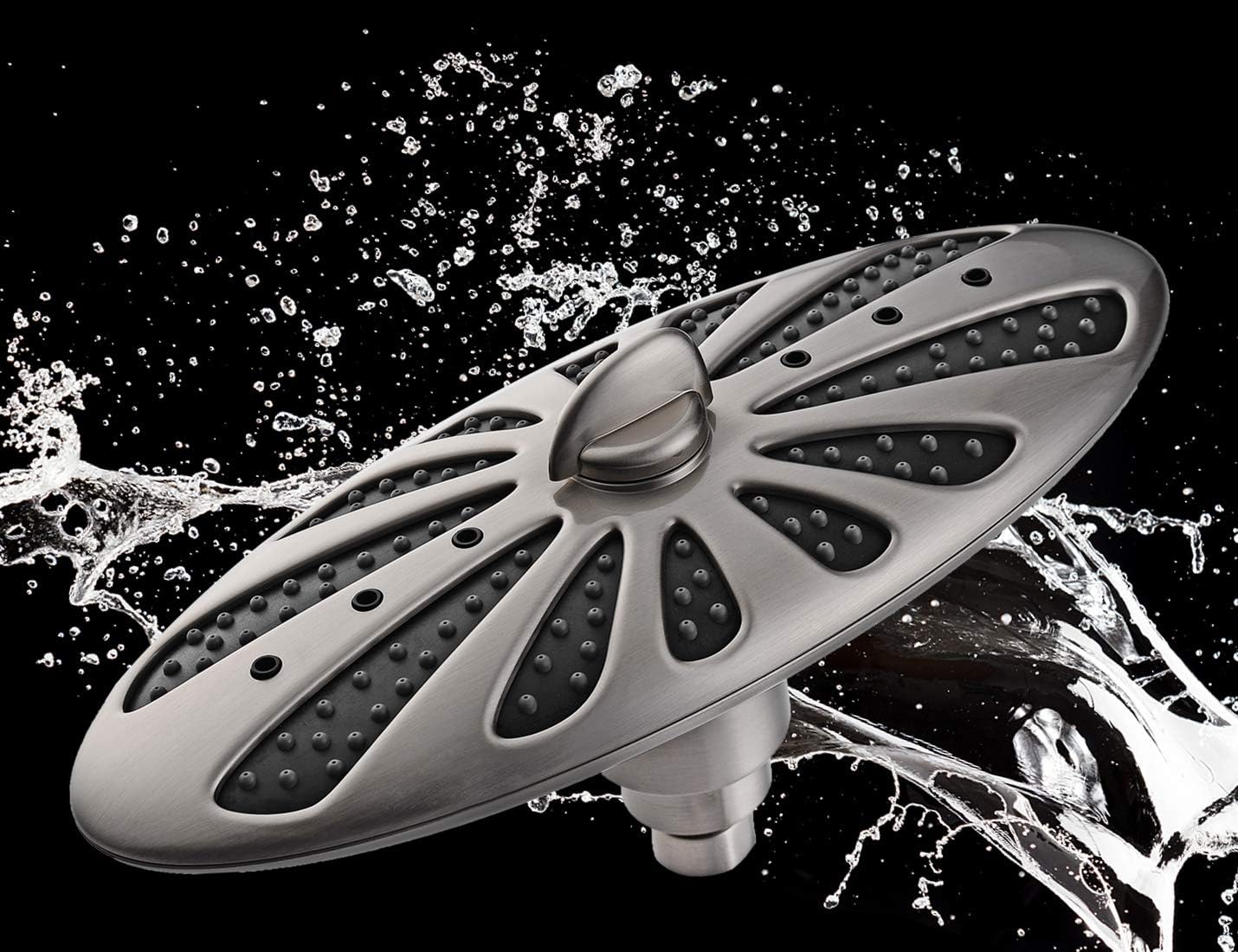 Rain Shower Head with Adjustable Brass Swivel Ball Joint, 2-Spray - brightshowers