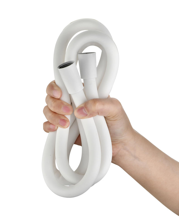 Silicone Handheld Shower Hose Replacement with Brass Connectors, Anti-Kink, G1/2