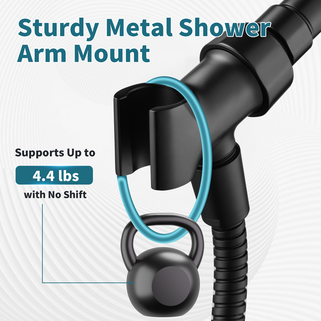 All Metal Shower Head Holder for Handheld Shower Head, Universal Bracket