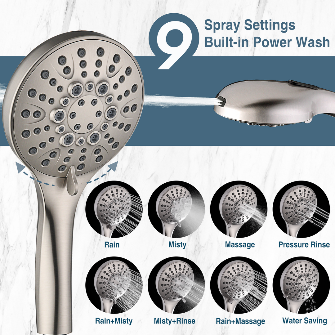 Brushed nickel shower head #color_brushed-nickel
