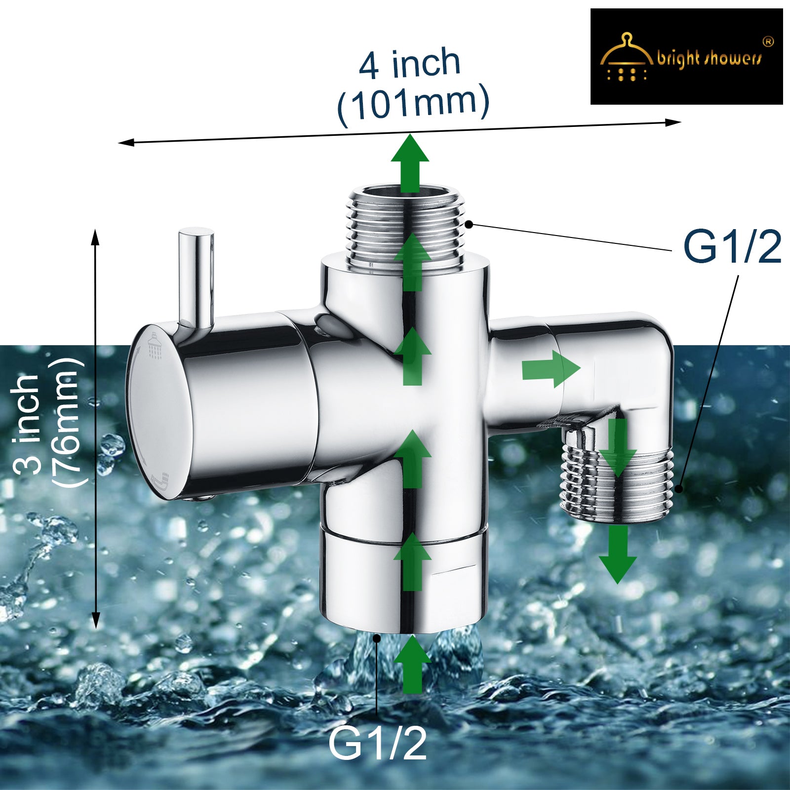 Shower Arm Diverter Valve #color_chrome