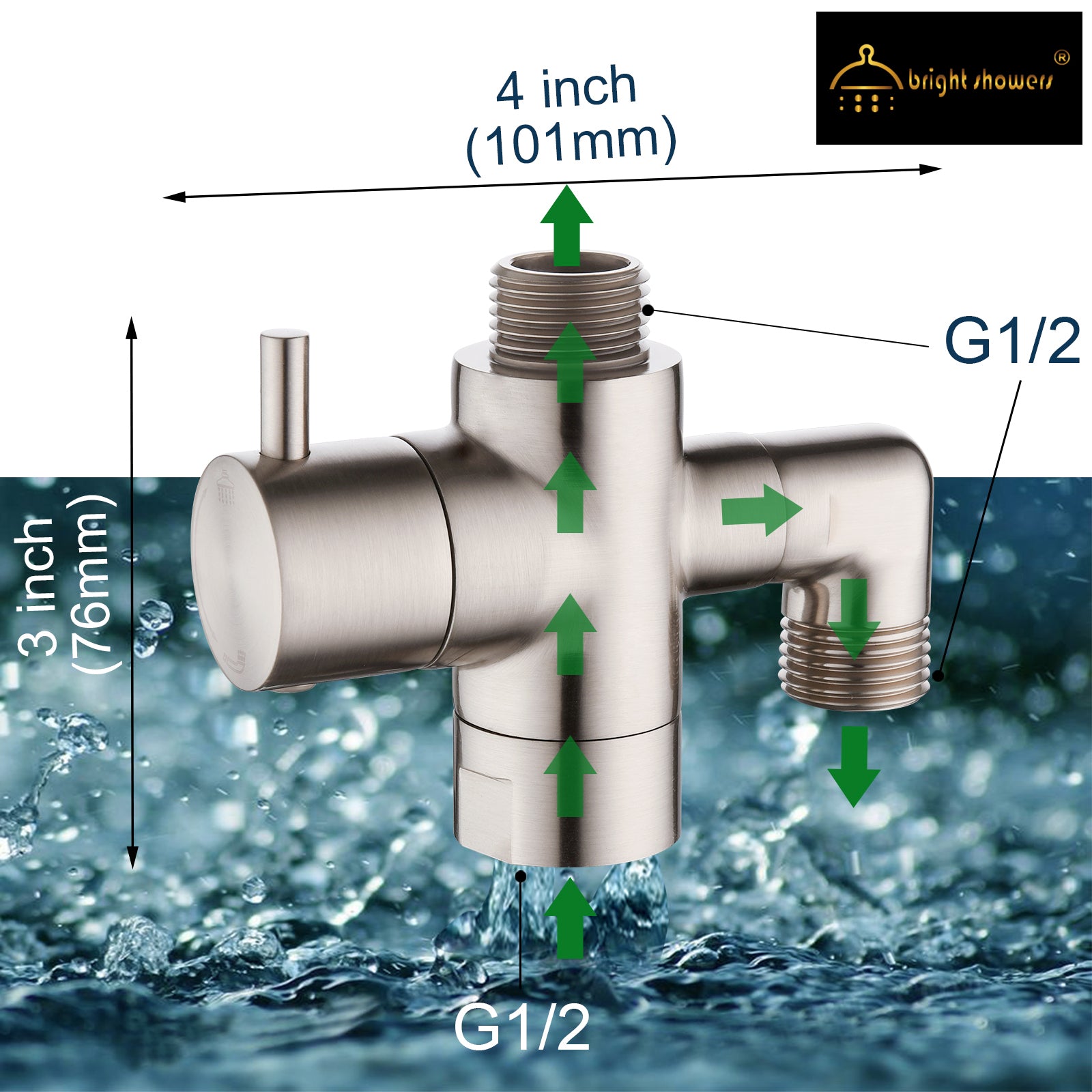 Shower Arm Diverter Valve #color_brushed-nickel