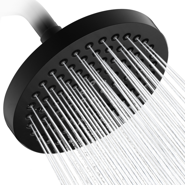 6 Inch Rainfall Shower Head with 2 Spray Settings, Adjustable Angle