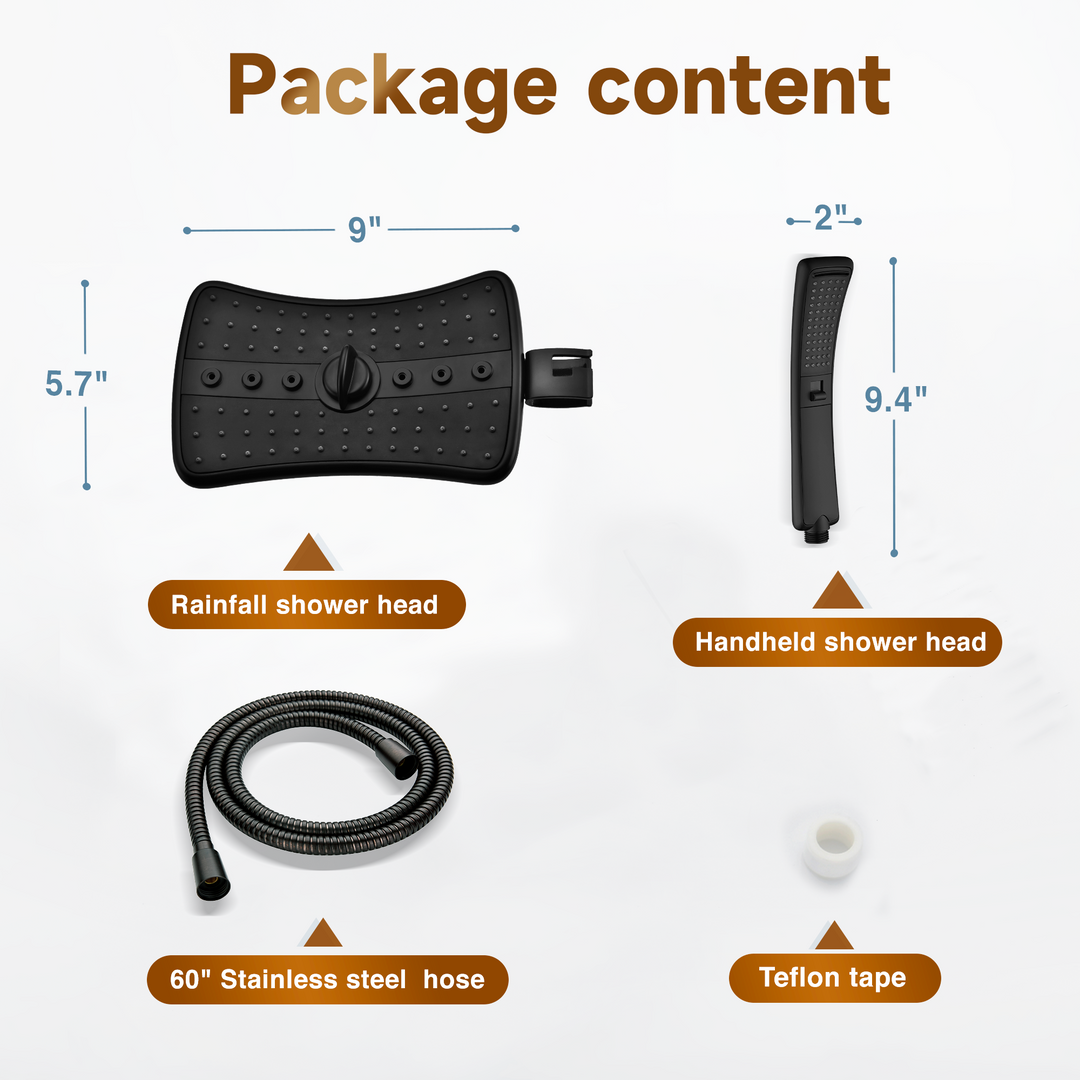 dual shower head combo #color_matte-black