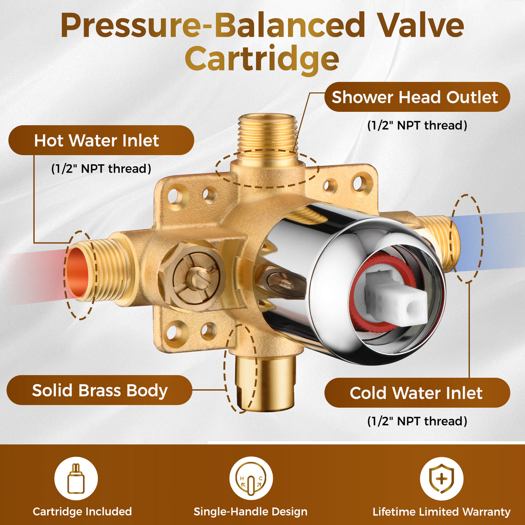 Shower Valve and Trim Kit #color_chrome