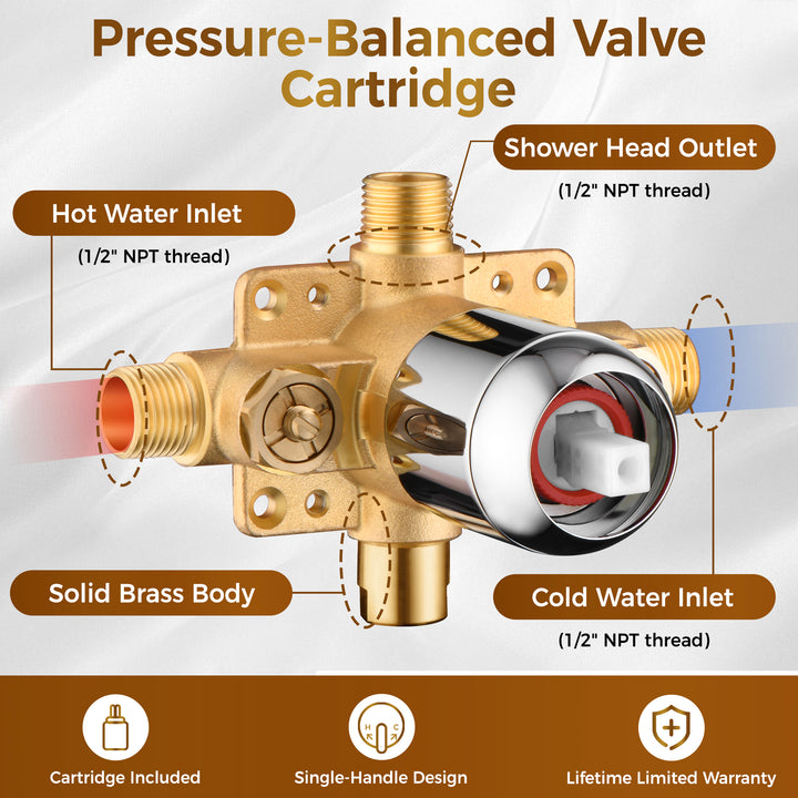 Shower Valve and Trim Kit #color_chrome