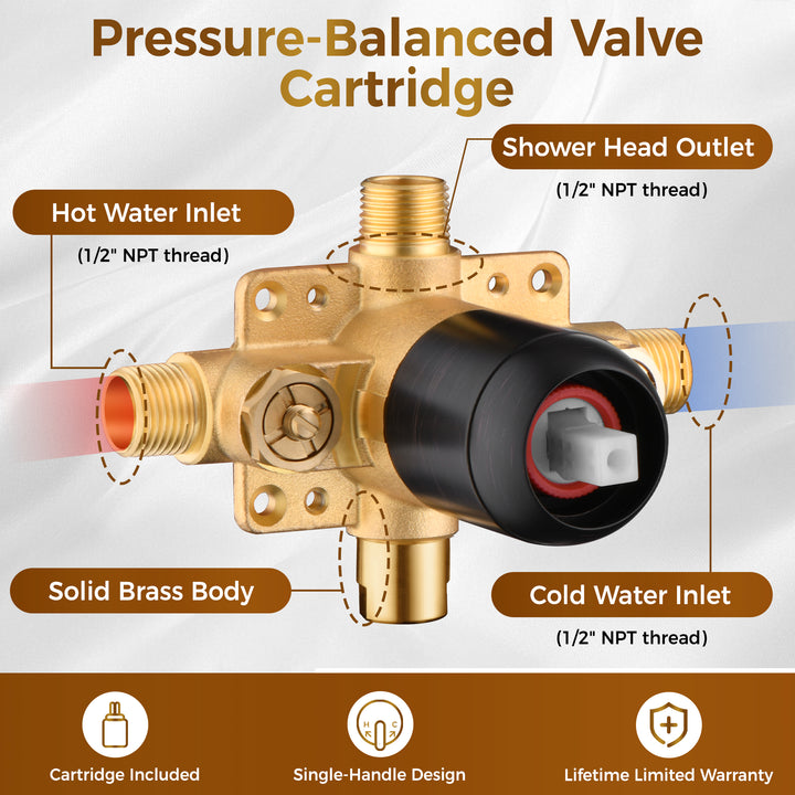 Shower Valve and Trim Kit #color_oil-rubbed-bronze