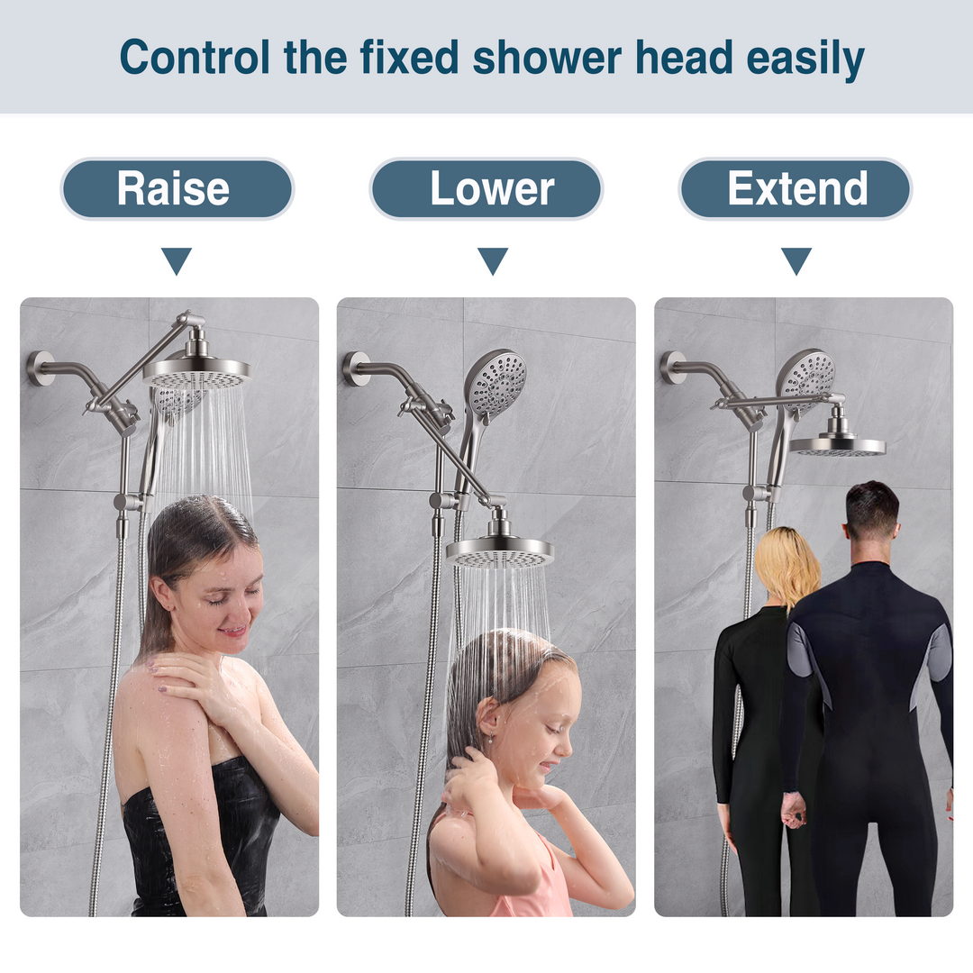 Brushed nickel shower head #color_brushed-nickel