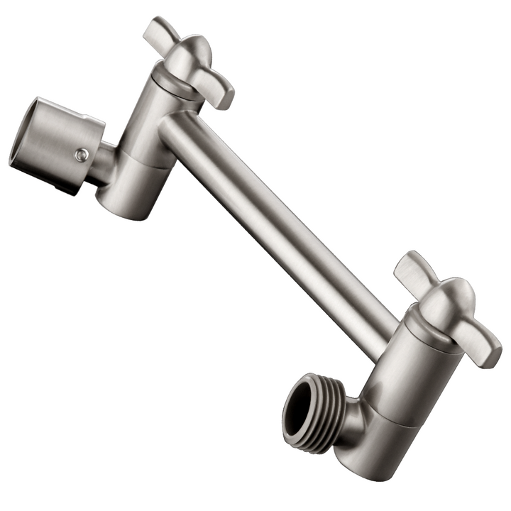 Solid Brass Shower Arm Extension, Adjustable Height & Angle, 5", 10", 14" & 15" Options