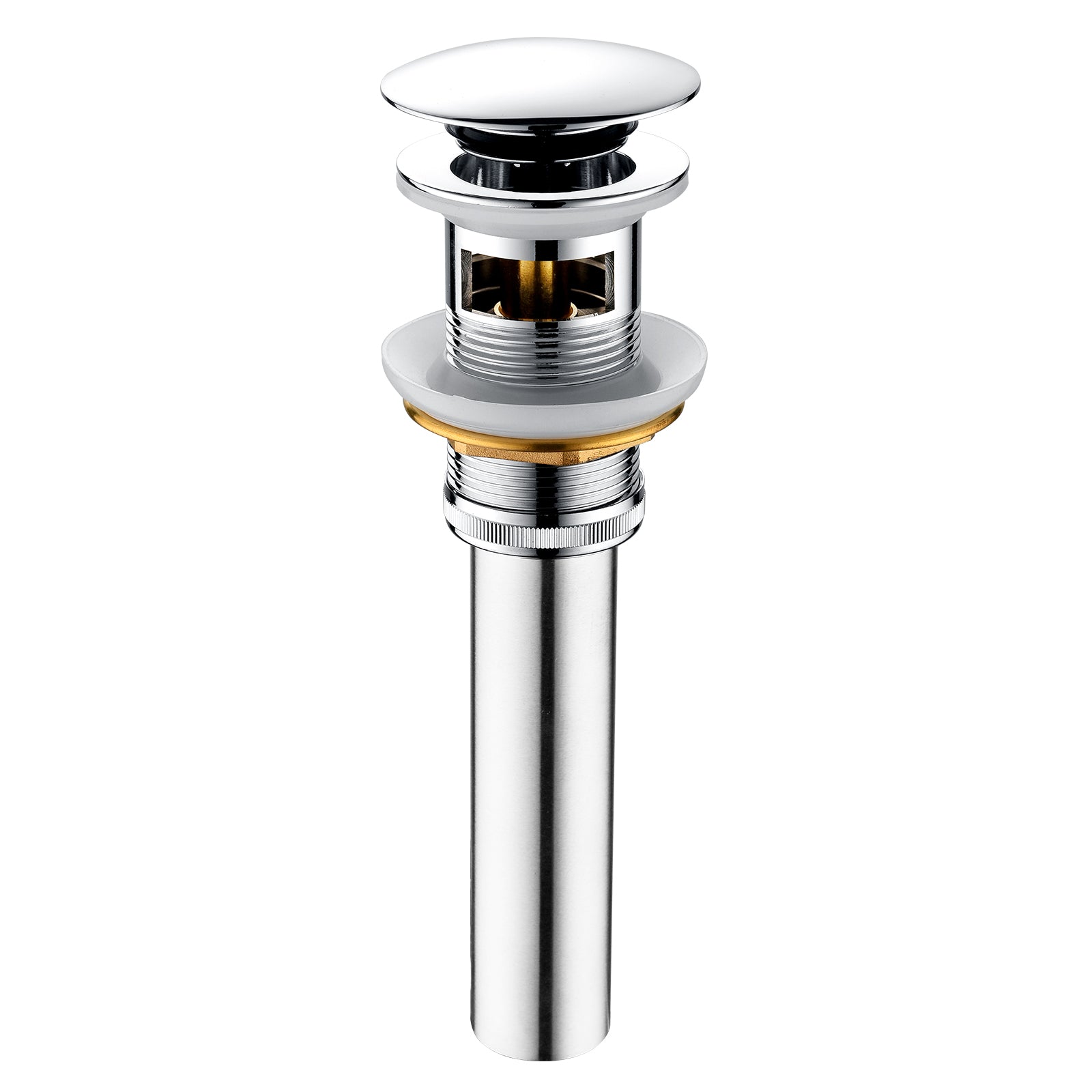 Bathroom Sink Drain with Overflow Pop-Up Drain Stopper for Vessel Sink Lavatory - brightshowers