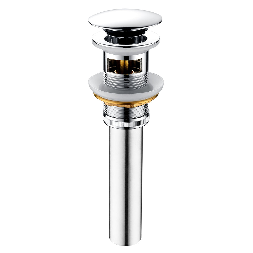Bathroom Sink Drain with Overflow Pop-Up Drain Stopper for Vessel Sink Lavatory - brightshowers