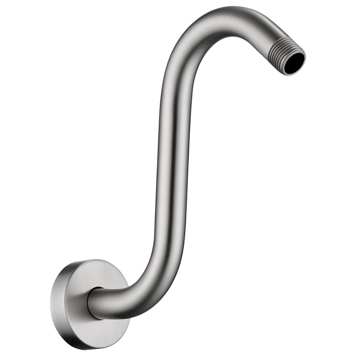 BRIGHT SHOWERS Shower Arm Extension, High Rise S-Shaped Shower Arm, Heavy-Duty SUS304 Stainless Steel, Gooseneck Shower Head Extension Arm, 6 & 8 & 10 Inch