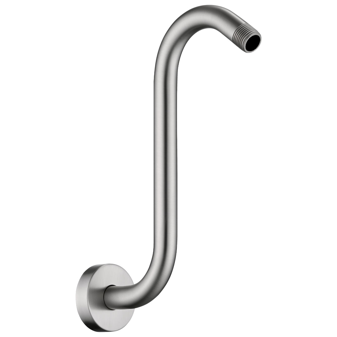 BRIGHT SHOWERS Shower Arm Extension, High Rise S-Shaped Shower Arm, Heavy-Duty SUS304 Stainless Steel, Gooseneck Shower Head Extension Arm, 6 & 8 & 10 Inch