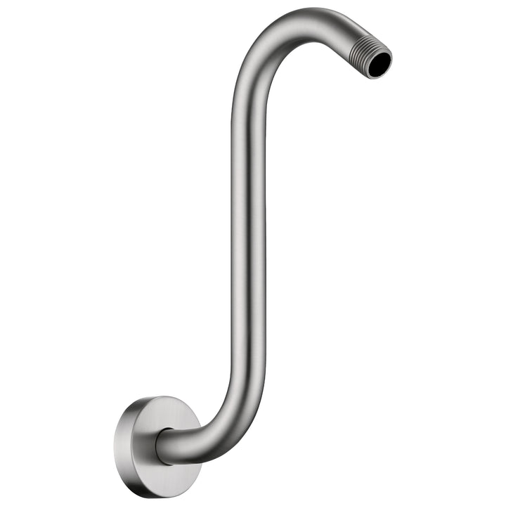 BRIGHT SHOWERS Shower Arm Extension, High Rise S-Shaped Shower Arm, Heavy-Duty SUS304 Stainless Steel, Gooseneck Shower Head Extension Arm, 6 & 8 & 10 Inch