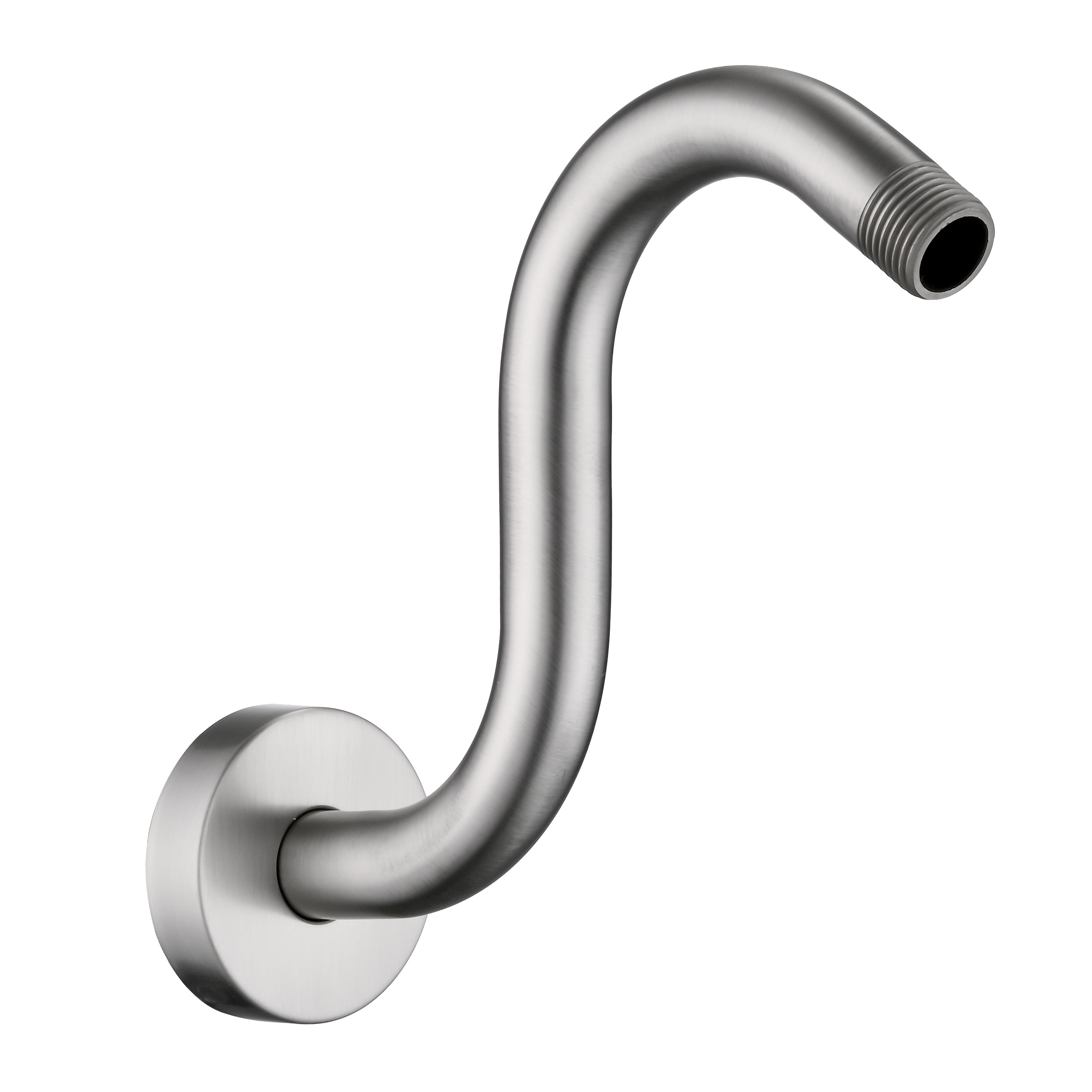 BRIGHT SHOWERS Shower Arm Extension, High Rise S-Shaped Shower Arm, Heavy-Duty SUS304 Stainless Steel, Gooseneck Shower Head Extension Arm, 6 & 8 & 10 Inch