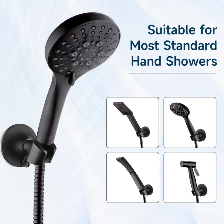 Adhesive Shower Head Holder for Handheld Shower Heads, Drill-Free Wall Mount Bracket
