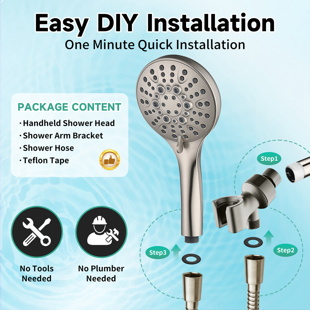 Brushed nickel shower head #color_brushed-nickel