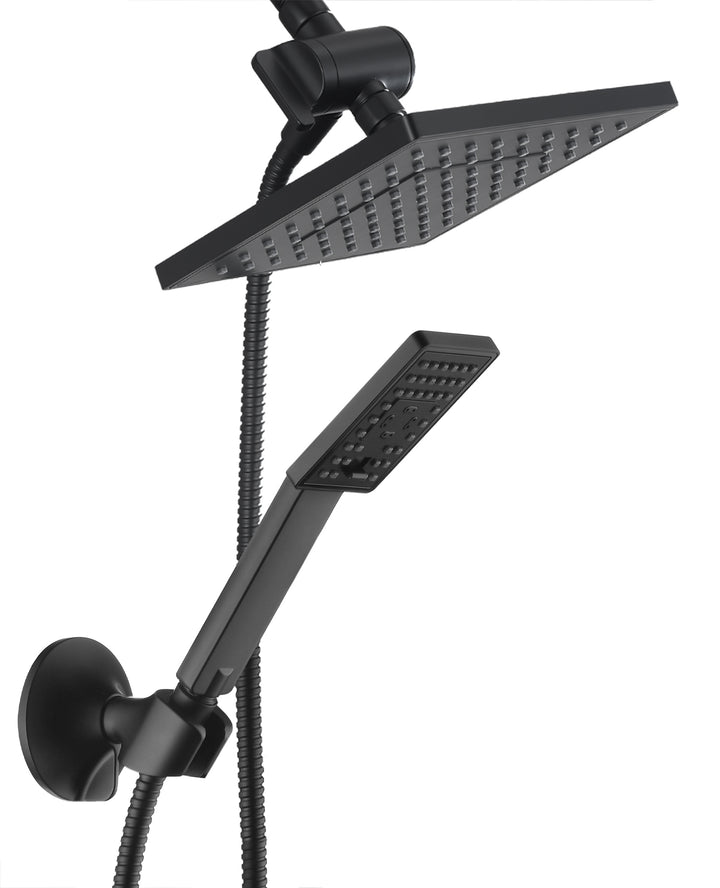 Dual Shower Head-Rain Shower Head with Handheld Shower Set, Diverter