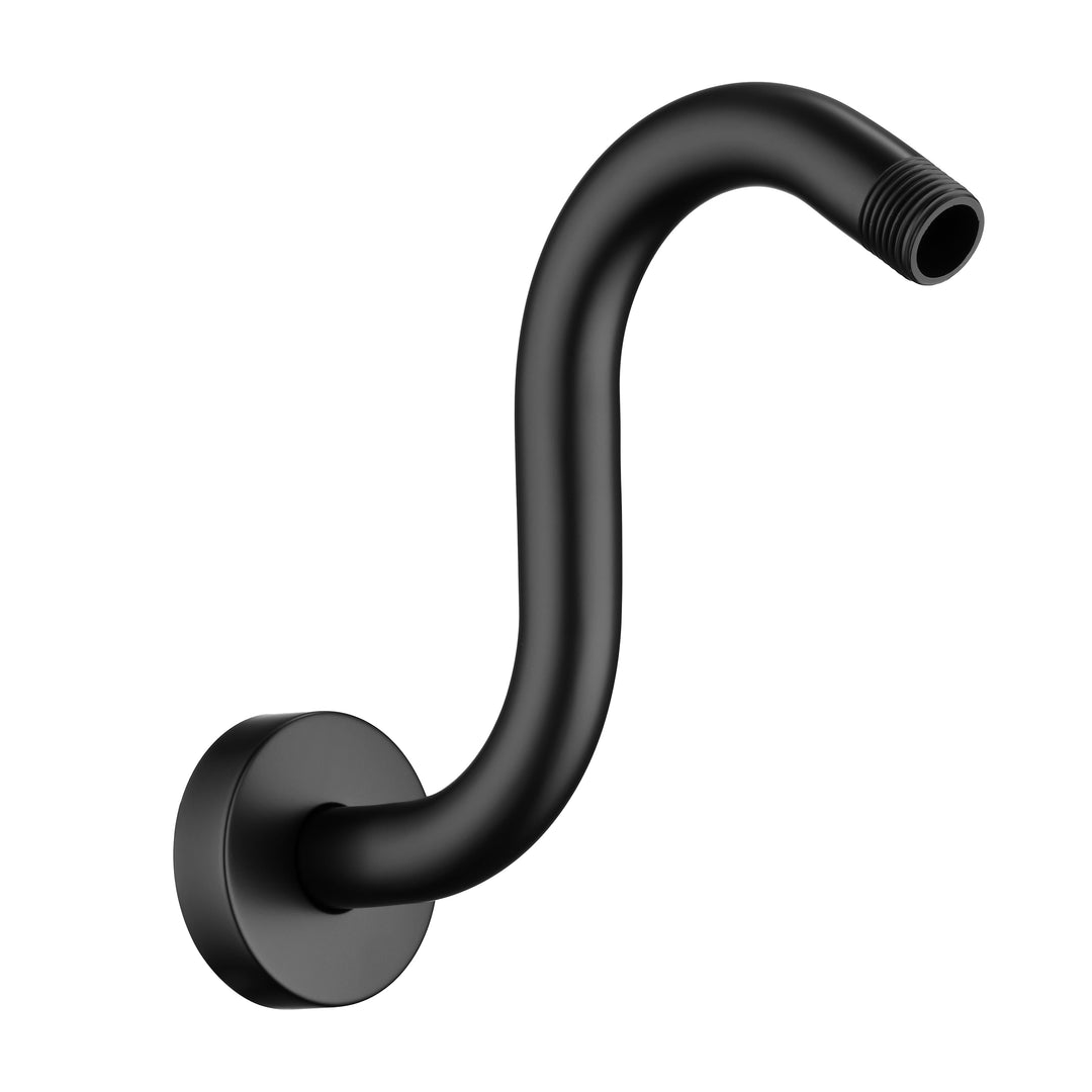 BRIGHT SHOWERS Shower Arm Extension, High Rise S-Shaped Shower Arm, Heavy-Duty SUS304 Stainless Steel, Gooseneck Shower Head Extension Arm, 6 & 8 & 10 Inch