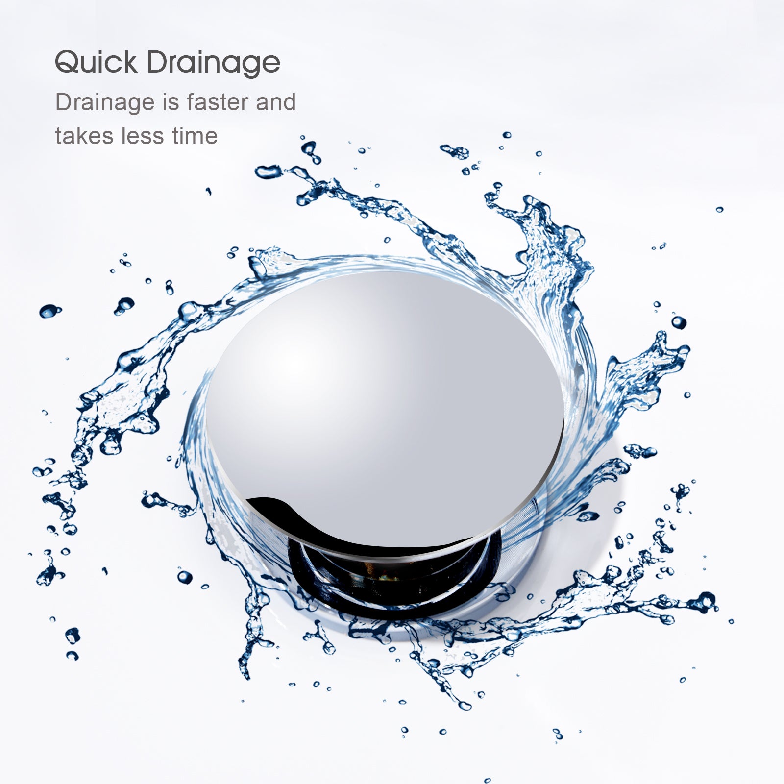 Bathroom Sink Drain with Overflow Pop-Up Drain Stopper for Vessel Sink Lavatory - brightshowers