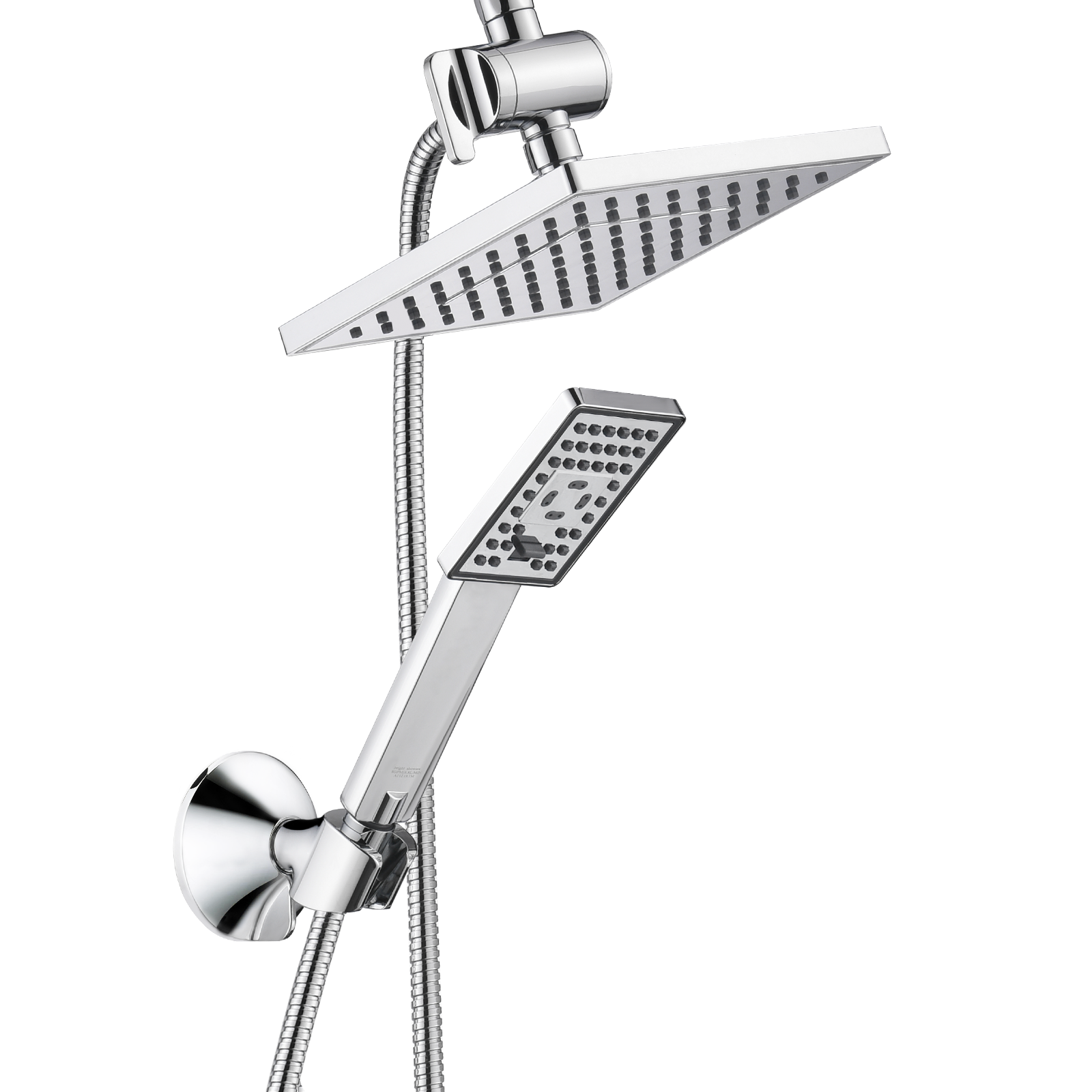 Dual Shower Head-Rain Shower Head with Handheld Shower Set, Diverter