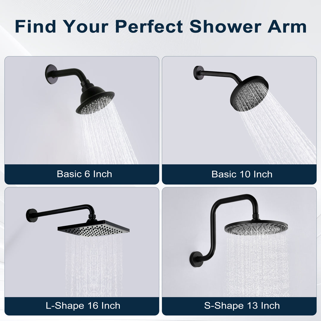 13-Inch S-Shaped Shower Arm Extension for Rainfall Shower Heads