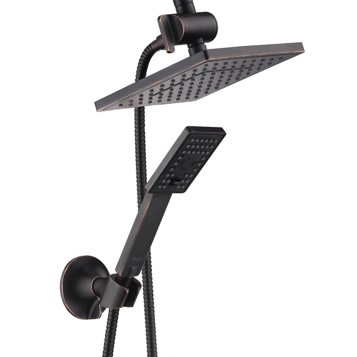 Dual Shower Head-Rain Shower Head with Handheld Shower Set, Diverter