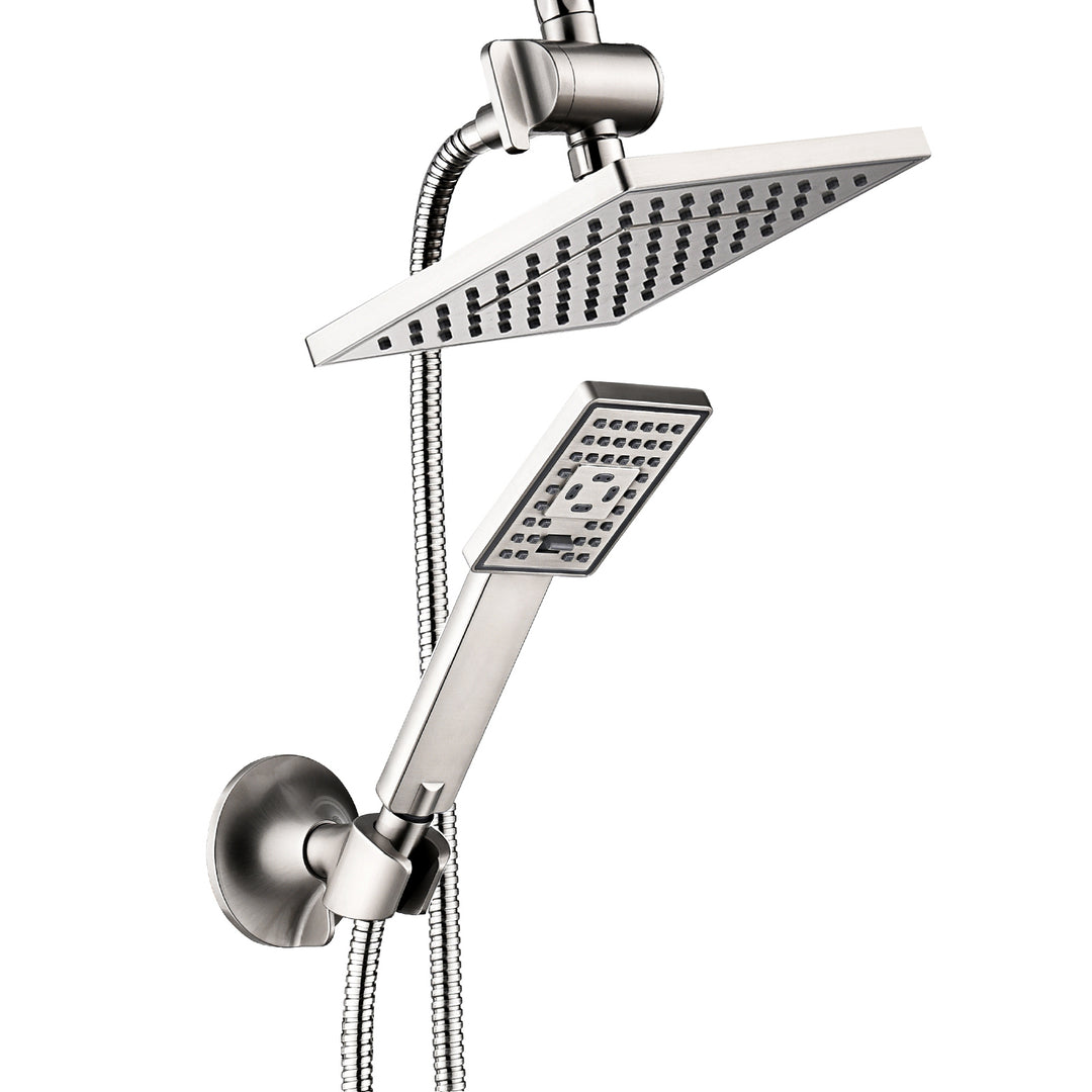 Dual Shower Head-Rain Shower Head with Handheld Shower Set, Diverter