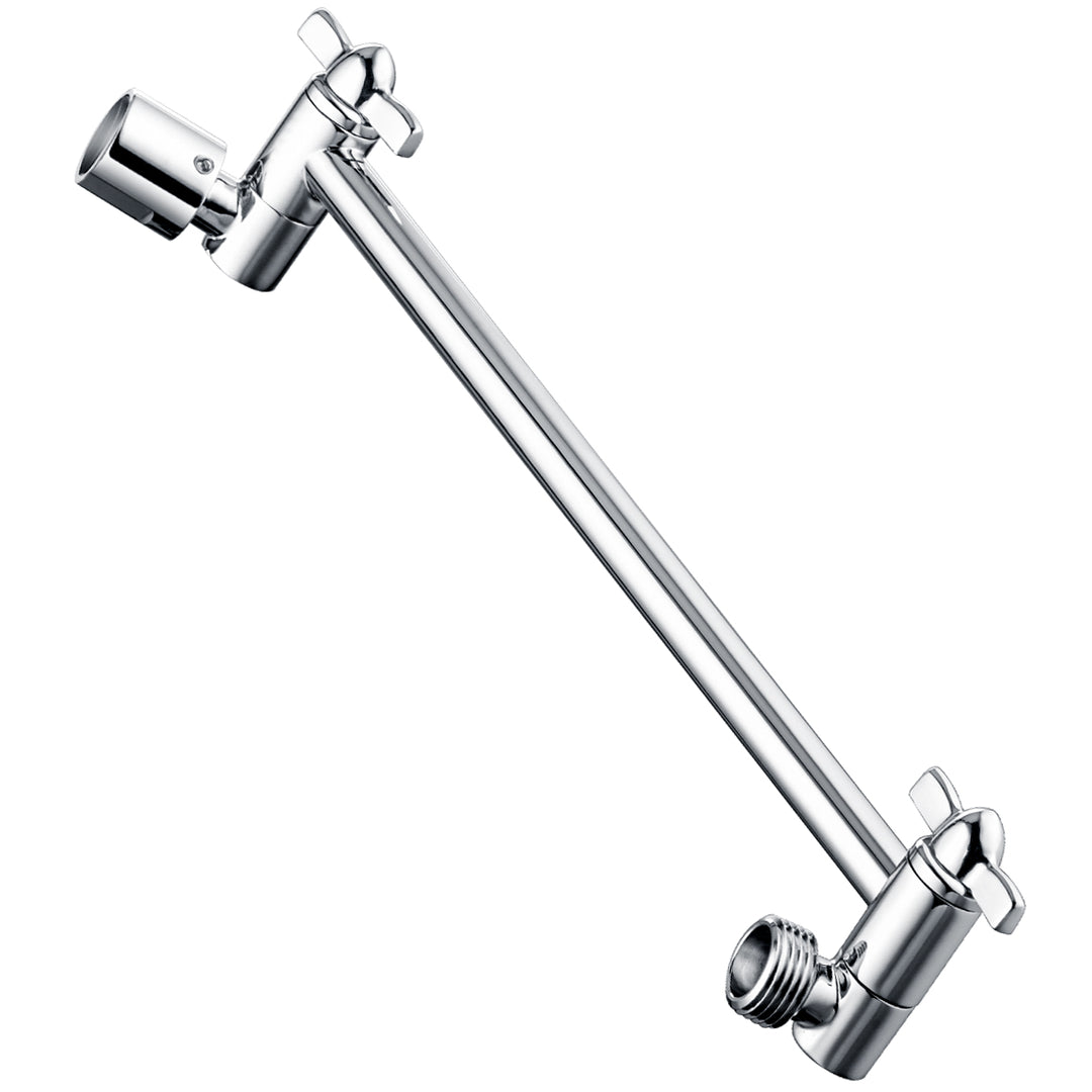 Solid Brass Shower Arm Extension, Adjustable Height & Angle, 5", 10", 14" & 15" Options
