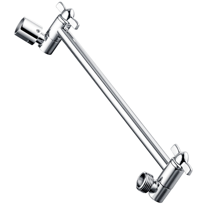 Solid Brass Shower Arm Extension, Adjustable Height & Angle, 5", 10", 14" & 15" Options