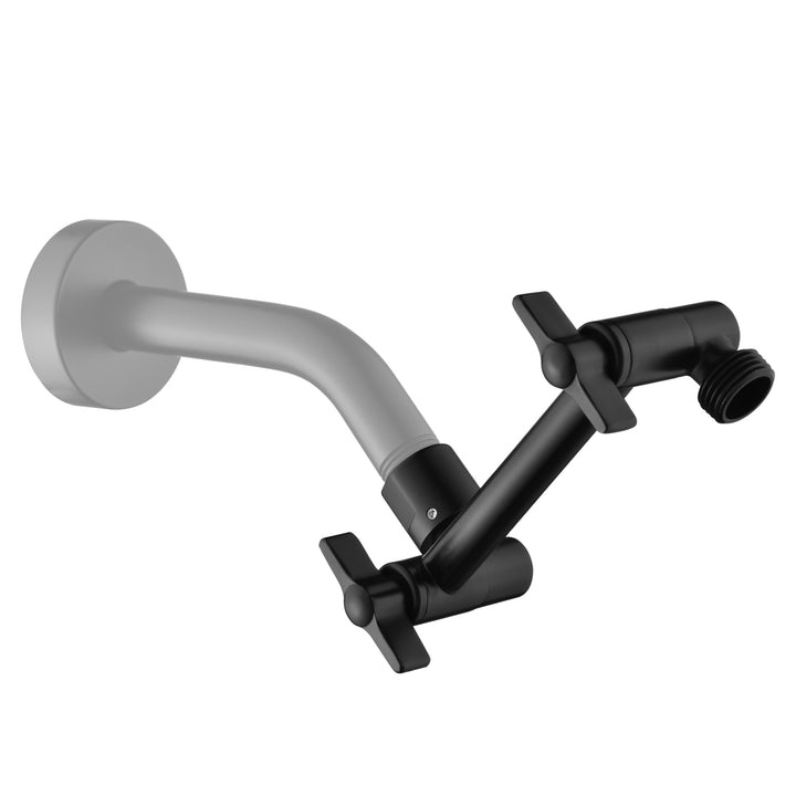 Solid Brass Shower Arm Extension, Adjustable Height & Angle, 5", 10", 14" & 15" Options