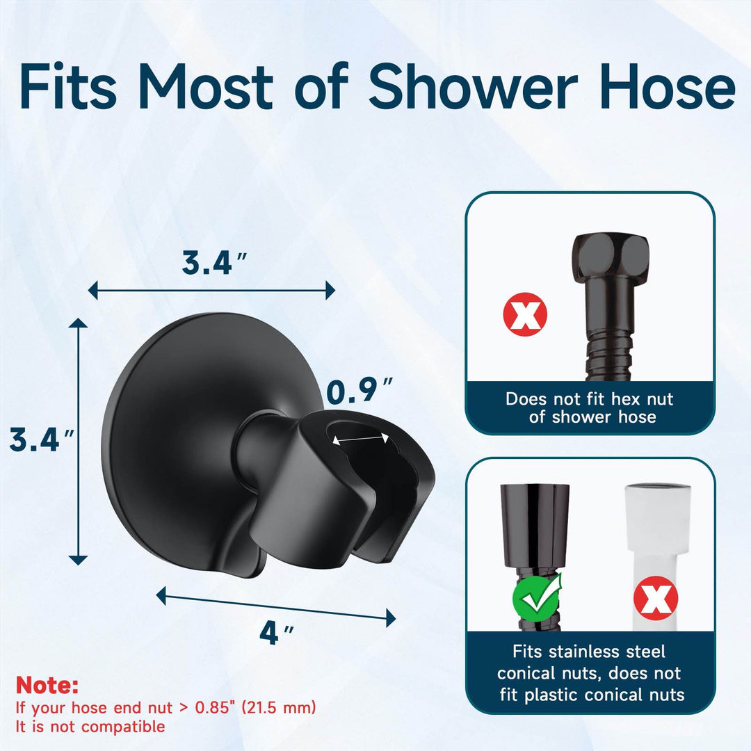 Adhesive Shower Head Holder for Handheld Shower Heads, Drill-Free Wall Mount Bracket