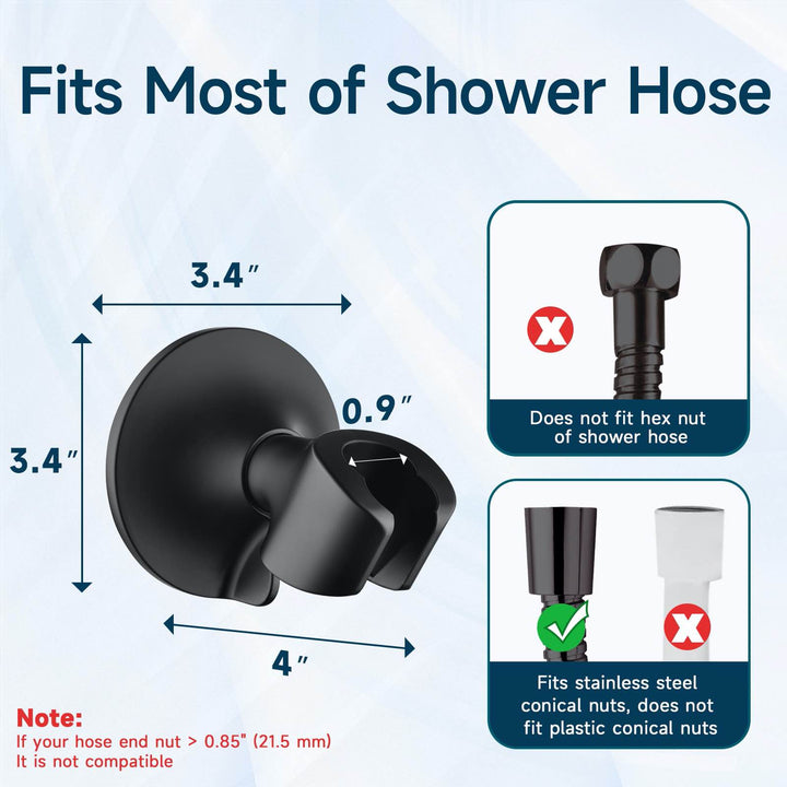 Adhesive Shower Head Holder for Handheld Shower Heads, Drill-Free Wall Mount Bracket