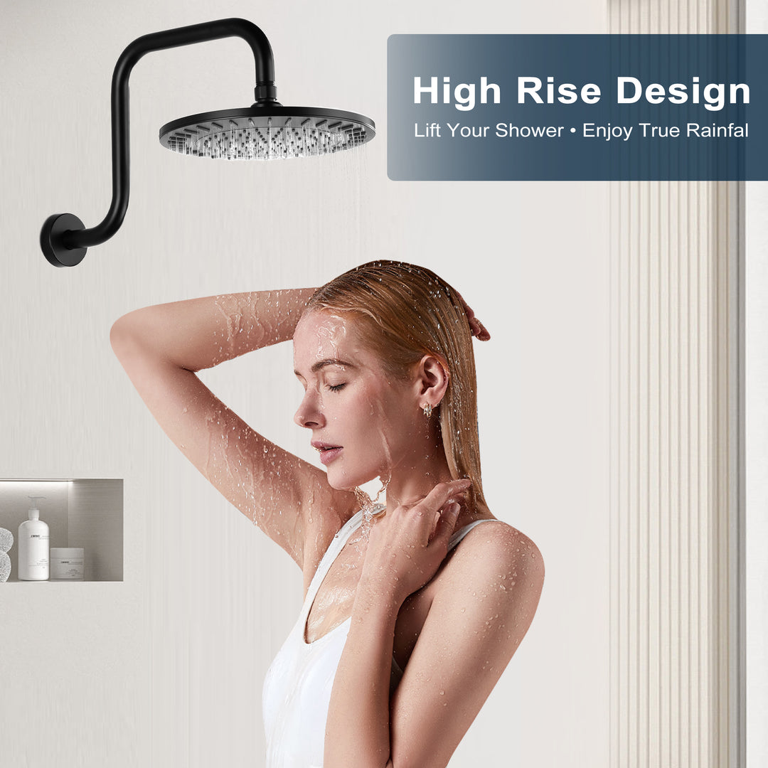 13-Inch S-Shaped Shower Arm Extension for Rainfall Shower Heads