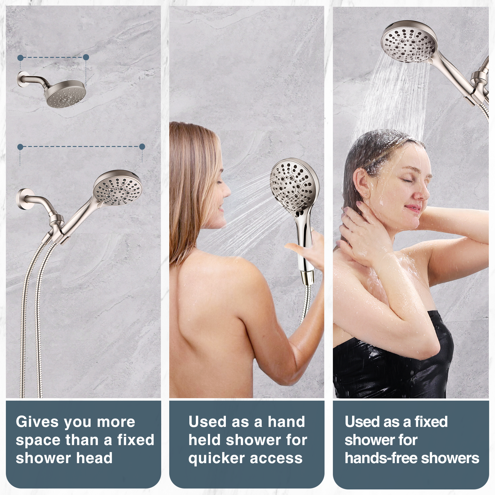 Brushed nickel shower head #color_brushed-nickel